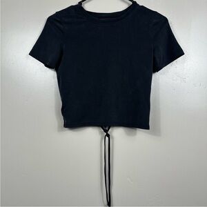 Lululemon Open Tie-Back Short Sleeve in Black Size 4
